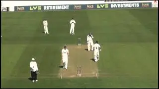 Yorkshire County Cricket Club's Adil Rashid bringing up his hundred at Taunton - April 14
