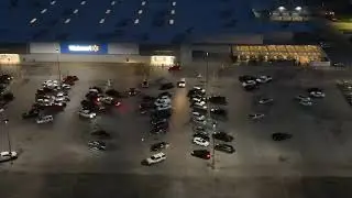 Bastrop, TX at night 6-9-2021 drone view.