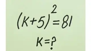 Nice Algebra Math Simplification | Find Value of K=? | Algebra 
