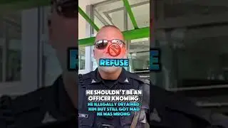He shouldn&rsquo;t be an officer knowing he illegally detained and was wrong #shorts #policeofficers #cops