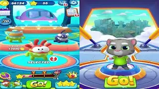 Om Nom Run VS Talking Tom Hero Dash Gameplay