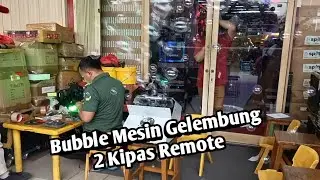 Bubble Mesin Gelembung 2 Kipas Remote