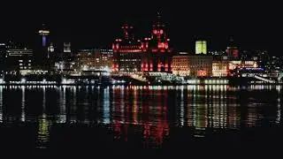 Liverpool waterfront nightscape