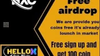 ЗАБИРАЙ AIRDROP ТОКЕНОВ В ПРИЛОЖЕНИИ HXC | НАГРАДА 100 HelloX Coin ~ 56$ #airdrop #nft #claim
