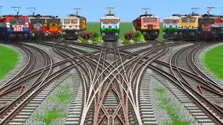 All Railgadi Crossing At Daimond Over Cross Railroad Tracks- indian train simulator antelope valley