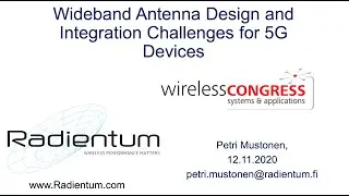 Wideband Antenna Design for 5G Sub-6GHz Devices│Wireless Congress 2020│Radientum Oy