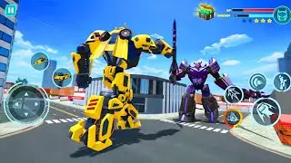 Flying Police Robot Game 2025 | Transform into Jet Car and Kill The Magnetron - Android Gameplay
