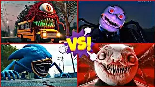 INFECTED SKY 🆚 SCHOOL BUS 🆚 CURSED THOMAS 🆚 THOMAS TRAIN EATER - SPINNING WHEEL