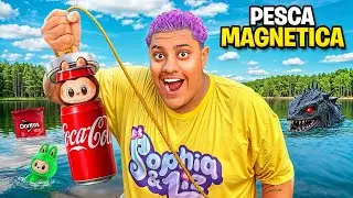 ENCONTREI UM LABUBU ULTRA RARO DA COCA COLA NA PESCA MAGNÉTICA 😱 