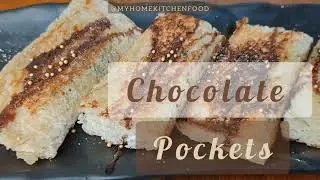 Most Trending Recipe of Chocolate Pockets | Nutella Toast Pie 🥯, Bread & Chocolate Snack😍 #trending