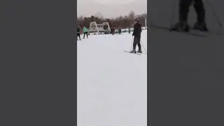 Skiing with Virginia and Ben day after Christmas