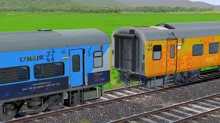 Wag-9 Coupling LHB TEJAS RAJDHANI EXPRESS To LHB Blue Coaches | train videos indian railways 