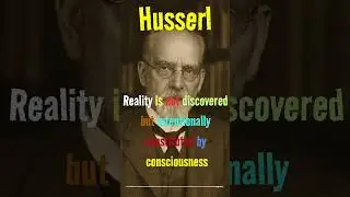 Husserl |Can perception build the world we experience? | #shorts #philosophy #husserl #soul