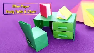 Origami Study Table & Chair - Make cute Paper Desk & Chair in only 4 minutes - Paper Craft Idea