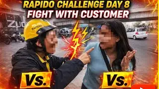 Day 🔥 8/50 rapido customer fight 🤬 #subscribe #motovolgger #like #comment #rapido 