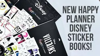 NEW Happy Planner Disney Sticker Book Flip Throughs - Villains & Whimsy Teacher - Large & Classic
