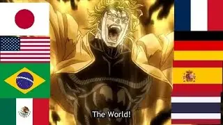Za Warudo and Road Roller Da in 8 different languages