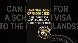 Bank account of 70,000.00 ghc can I apply for a Schengen visa ?#SchengenVisa #TravelVisaTips