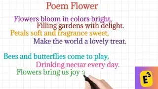 🔴 Flower | Poem | Flower Poem | Nature Poem | My Poem | Flower Rhyme