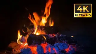 🔥 8 Hours Real Oak Fireplace in 4K | Authentic Crackling Fire Sounds for Sleep & Relax