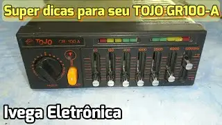 TOJO GR-100A , dicas de conserto e com entrada auxiliar