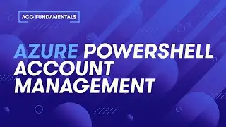 Azure PowerShell account management with Azure contexts