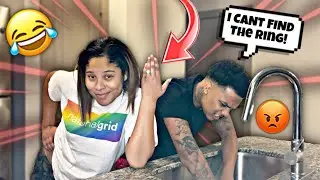I DROPPED MY ENGAGEMENT RING DOWN THE SINK PRANK!!!