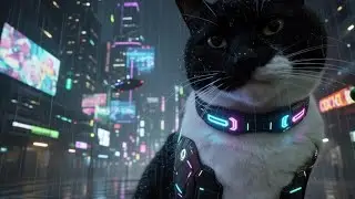 My cat in a cyberpunk world - FOTW - Short film