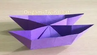 How to make Origami Twin Boat? - Easy Origami for Kids