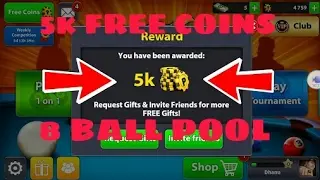 5K FREE COINS/8 BALL POOL/2017 WORKING/GOLDEN BREAK WORK.