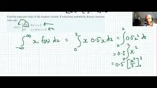 Mean Expected Value of Continuous Random Variable