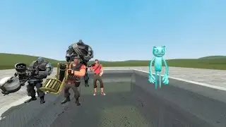 Team Fortress 2 Bots VS Diamond Cartoon Cat