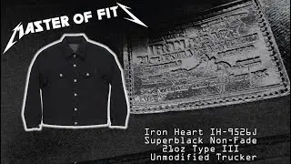 Iron Heart Superblack Non Fade Unmodified 21oz Type III Trucker IH-9526J