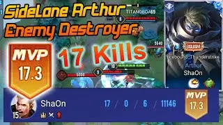 Arthur Best Build 2022 | 17 Kills No Deaths | Arena of Valor Gameplay