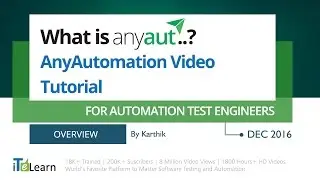 What is AnyAut ? (Any Automation) for Automation Testers Overview