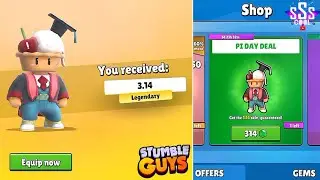 BUYING PI DAY DEAL 3.14 LEGENDARY SKIN SHOWBOAT WHEEL SPINNING STUMBLE BOX OPENING STUMBLE GUYS