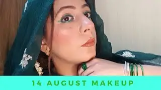 Independence day green makeuptutirial/ very easy/ its horrain fatima