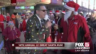 14th annual Las Vegas Great Santa Run at Fremont Street