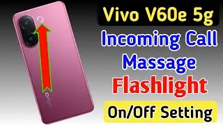 Vivo v60e 5g incoming call flash light setting/Vivo v60e me incoming call flash light on kaise kare