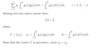 ch8 5. Least Squares Method for continuous functions. Wen Shen