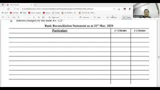 BANK RECONCILIATION STATEMENT (BRS-10) Question solving