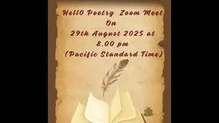 HELLO POETRY COMMUNITY MONTHLY MEET ON 29TH AUGUST 2025