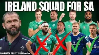 GIBSON-PARK & CONAN TO MISS SPRINGBOK SERIES! | Ireland Squad Announcement