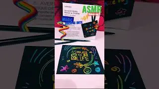 MAGIC Scratch Note🌈🦄 Miniso Art Kit🖌Unboxing😱 #asmr #shorts #art