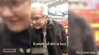 NPC Oblivion Старушка-бретонка спрашивает о запахе магазина Reguard