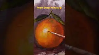 Bright Orange 🍊 Acrylic Painting #shorts