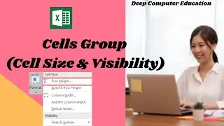 Cells group in Excel | How to adjust row height & column width in Excel