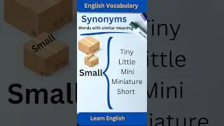 Small synonym. Other words for small. Tiny Little short miniature. English Vocabulary & Learning