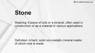 Stone Meaning