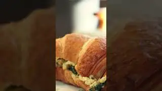 HOMEMADE EGG & CHEESE CROISSANT&nbsp;SANDWICH FOR EASY BREAKFAST! #shorts #foodlover #foodie #food #asmr